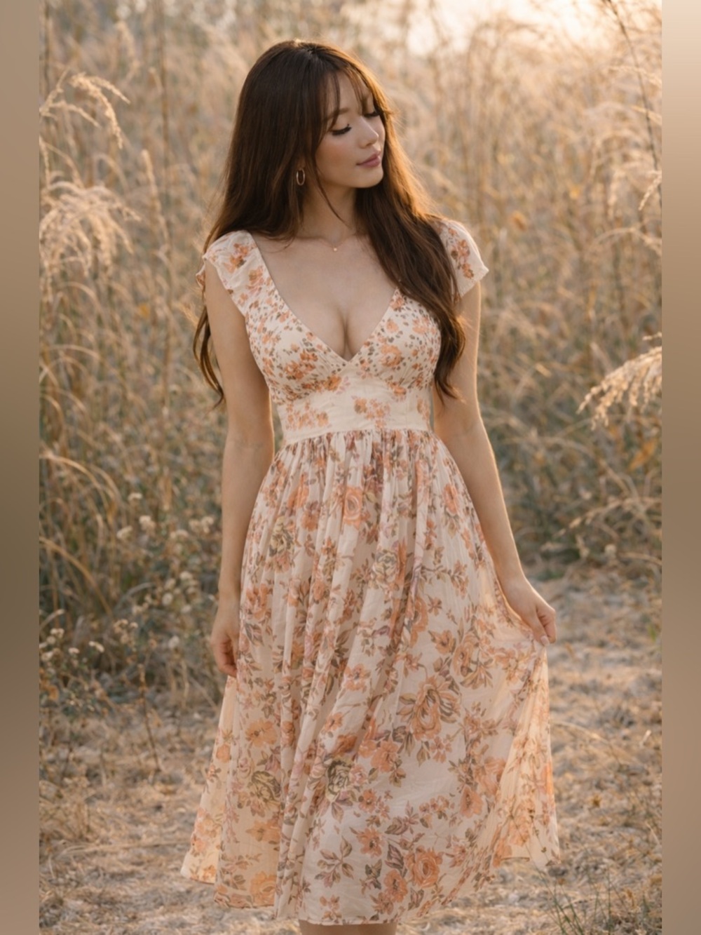 Free People Barefoot Wanderings Through Wildflowers cottagecore maxi dress